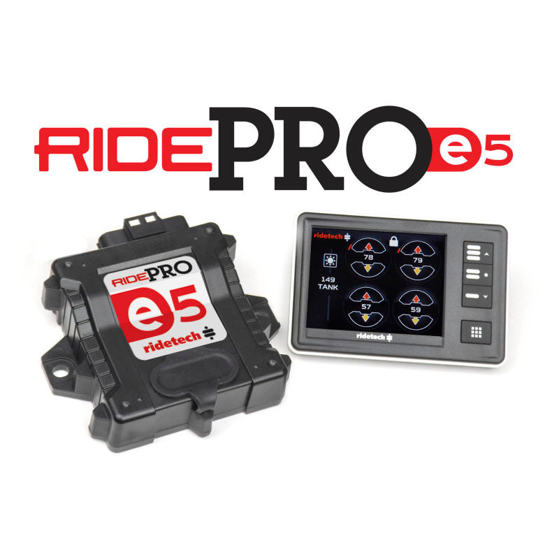 Ridetech RidePro E5 Air Ride Suspension Control System 5 Gallon Dual Compressor AirPod 1/4in Valves - DFW Speed Syndicate