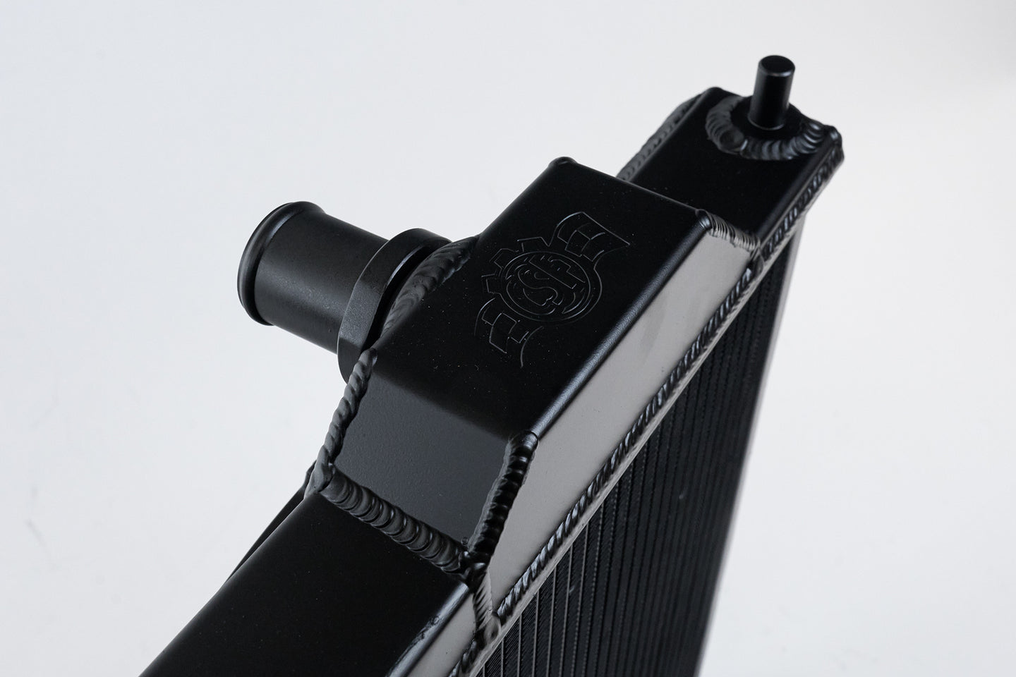 Mitsubishi Evo 4/5/6/7/8/9 Full Size Slim Radiator W/ 12in SPAL Fan - Black - DFW Speed Syndicate