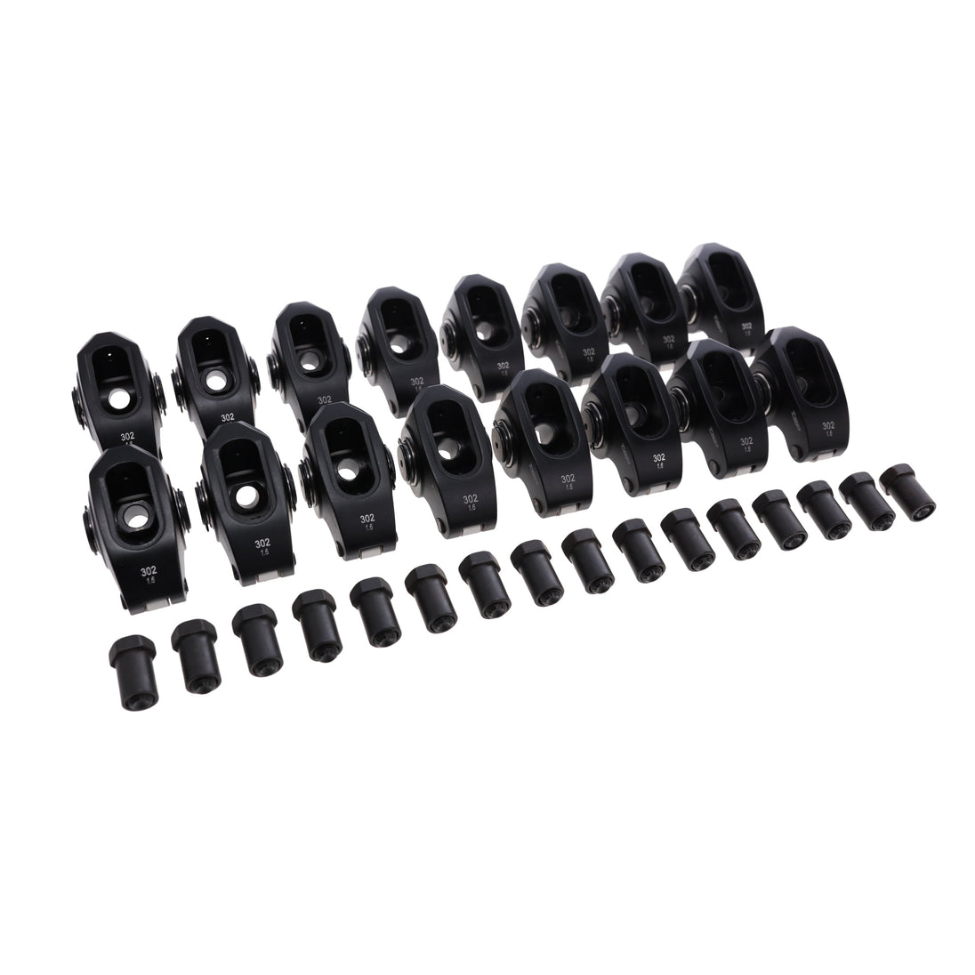 TSP Small Block Ford Pro Series 2024 Aluminum Roller Rocker Arms 1.6 Ratio 3/8 In. Stud Needle Bearing Tip Top Street Performance