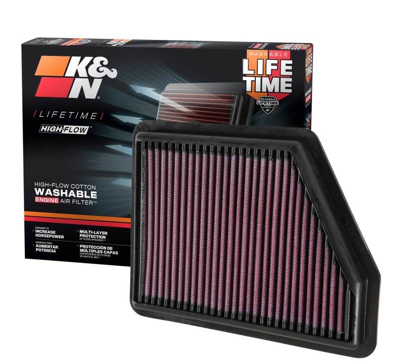K&N 2016 Honda Civic L4-2.0L Replacement Drop In Air Filter - DFW Speed Syndicate
