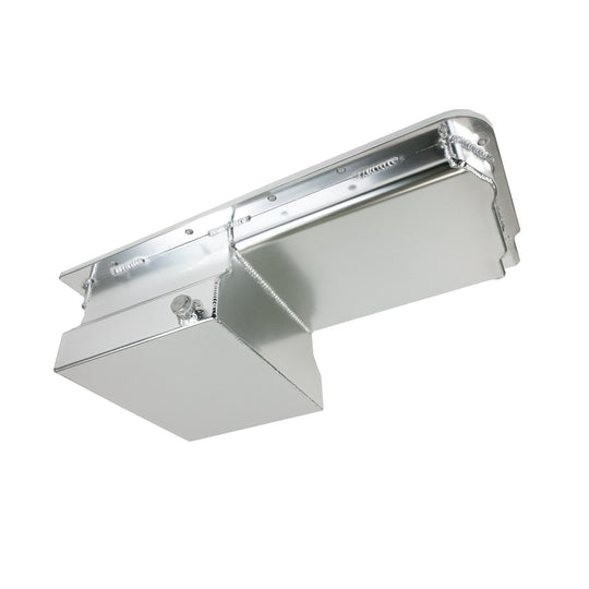 TSP Oil Pan; Fabricated Aluminum Rear Sump 7-Quart; LS; Clear Anodized Top Street Performance