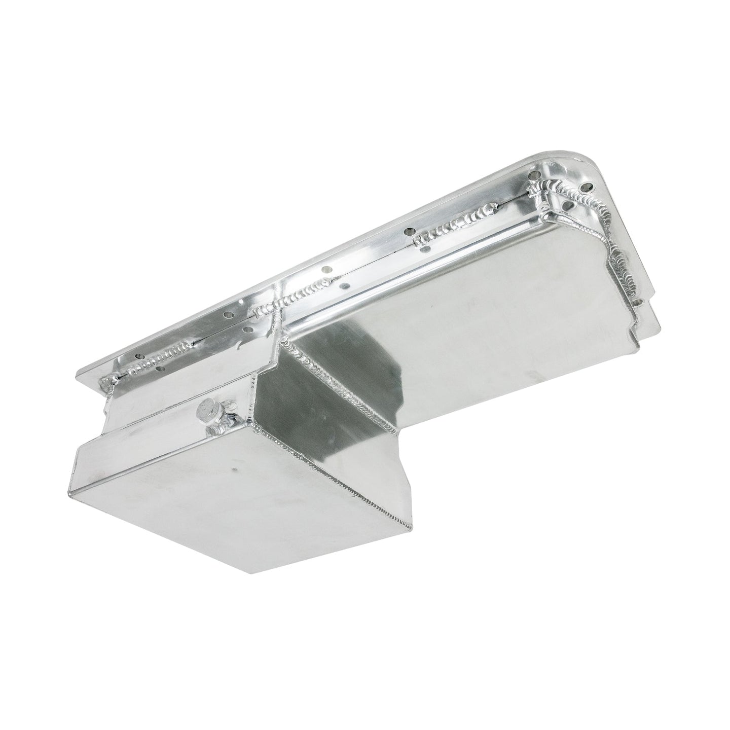 TSP Oil Pan; Fabricated Aluminum Rear Sump 7-Quart; LS; Polished Top Street Performance