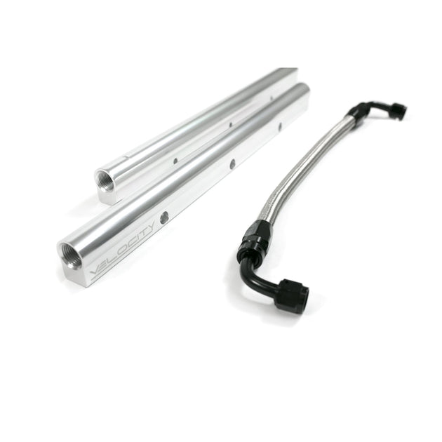 TSP Fuel Rails; TSP Velocity Billet Aluminum With Mid Pipe; LS1; LS2; LS6; Silver Top Street Performance