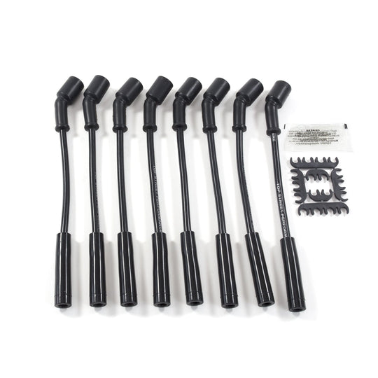 TSP GM LS1/LS6 Ignition Wires; 8.5mm Black; Straight Plug Boots Top Street Performance