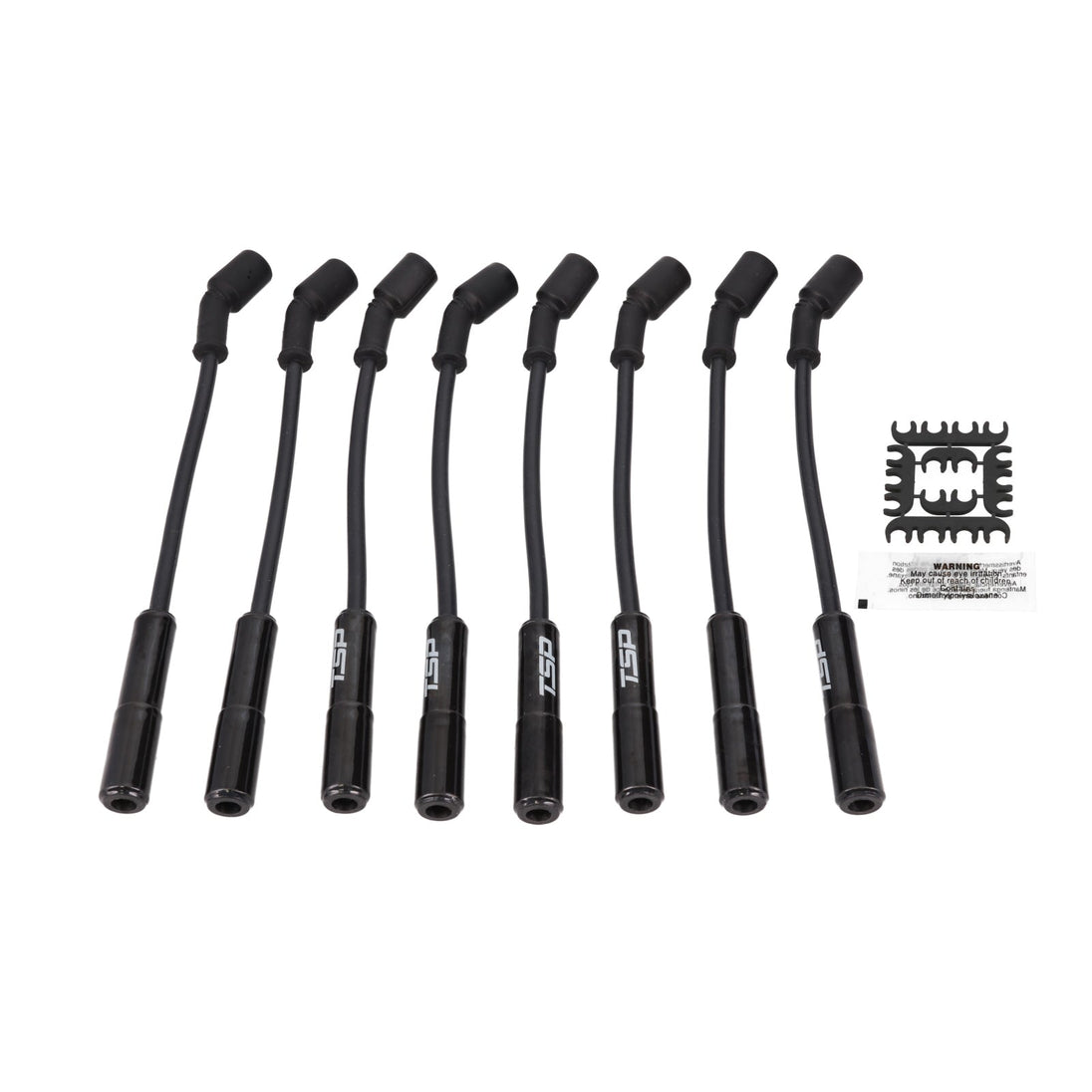 GM LS Truck Ignition Wires; 8.5mm Black; Straight Black Ceramic Plug Boots Top Street Performance