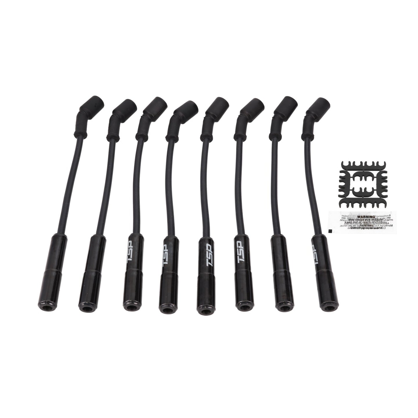 GM LS Truck Ignition Wires; 8.5mm Black; Straight Black Ceramic Plug Boots Top Street Performance