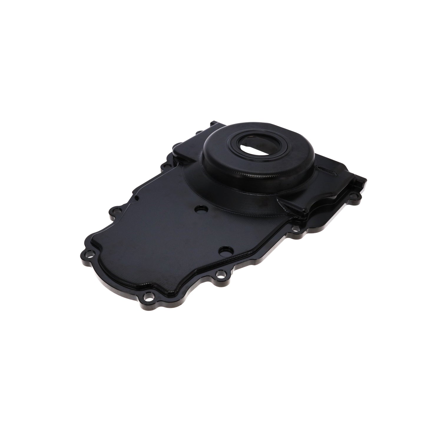 TSP V Series GM LS 1-Piece Black Aluminum Timing Cover Top Street Performance