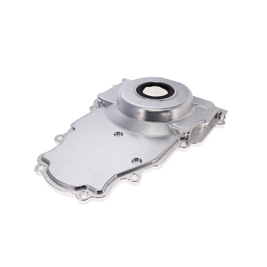 TSP V Series GM LS 1-Piece Natural Aluminum Timing Cover Top Street Performance