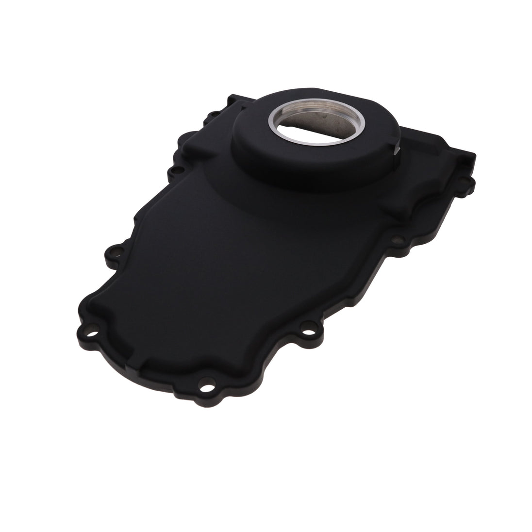 TSP GM LS 1-Piece Black Aluminum Timing Cover With Crank Seal And Gasket Top Street Performance