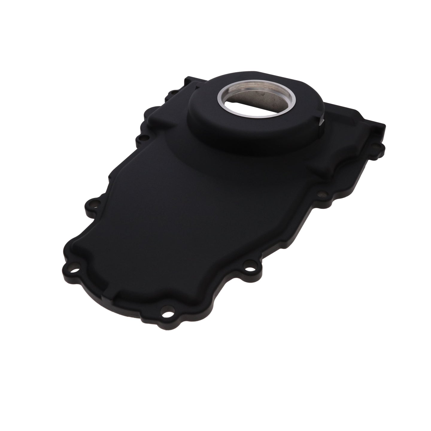 TSP GM LS 1-Piece Black Aluminum Timing Cover With Crank Seal And Gasket Top Street Performance