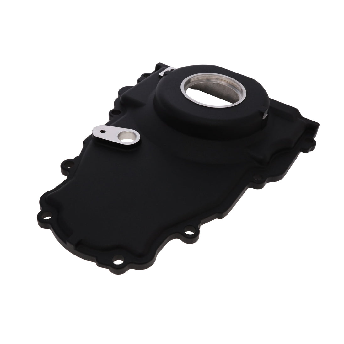TSP GM LS 1-Piece Black Aluminum Timing Cover With Cam Position Sensor Provision Top Street Performance