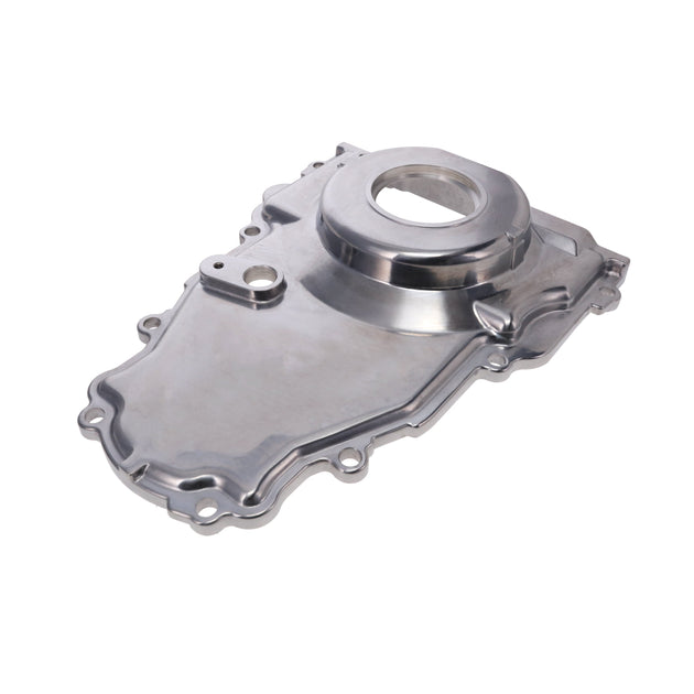 TSP GM LS 1-Piece Polished Aluminum Timing Cover With Cam Position Sensor Provision Top Street Performance