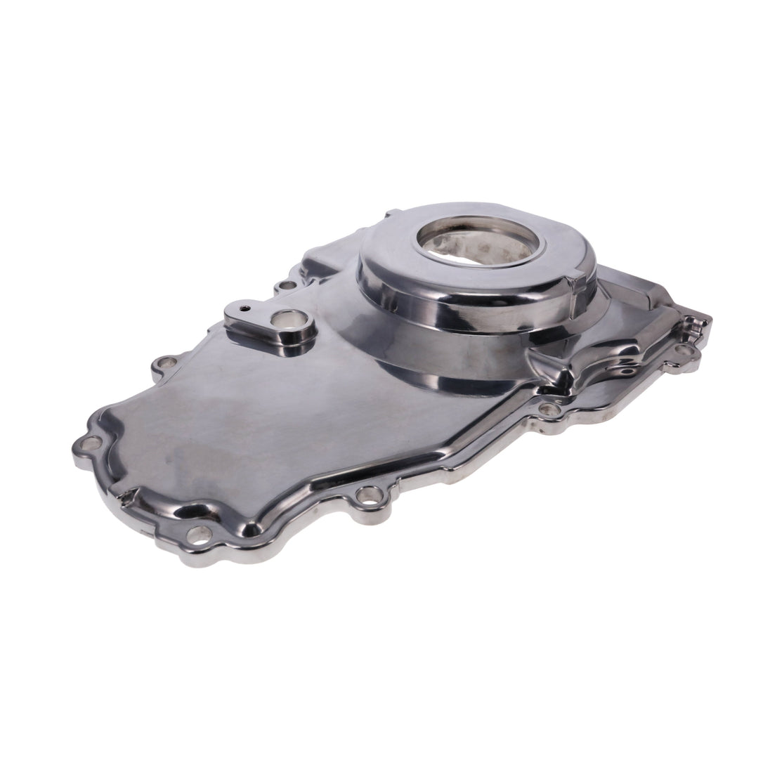 TSP GM LS 1-Piece Polished Aluminum Timing Cover With Cam Position Sensor Provision Harness Crank Seal And Gasket Top Street Performance
