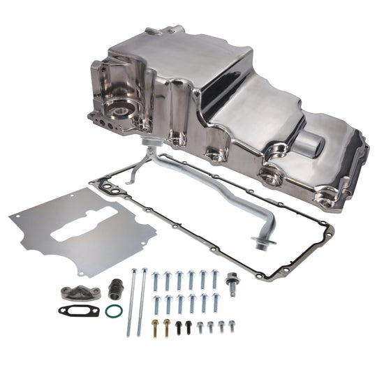 TSP Oil Pan; Cast Aluminum Low-profile Retro-fit 5.5-Quart; LS; Polished Top Street Performance