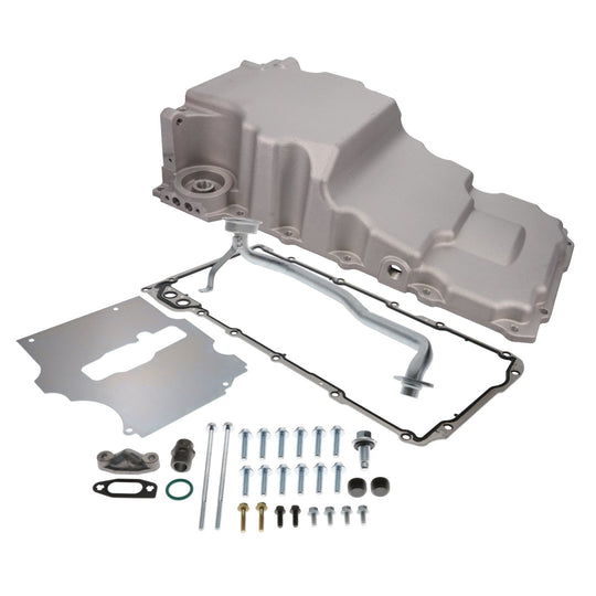 TSP Oil Pan; Cast Aluminum Low-profile Retro-fit 5.7-Quart; LS; Satin Top Street Performance