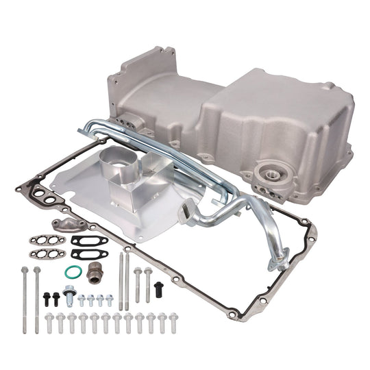 Oil Pan;  Aluminum Low-profile Rear-sump 6.0-Quart; LS; Satin Top Street Performance