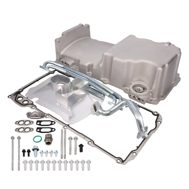 Oil Pan;  Aluminum Low-profile Rear-sump 6.0-Quart; LS; Satin Top Street Performance