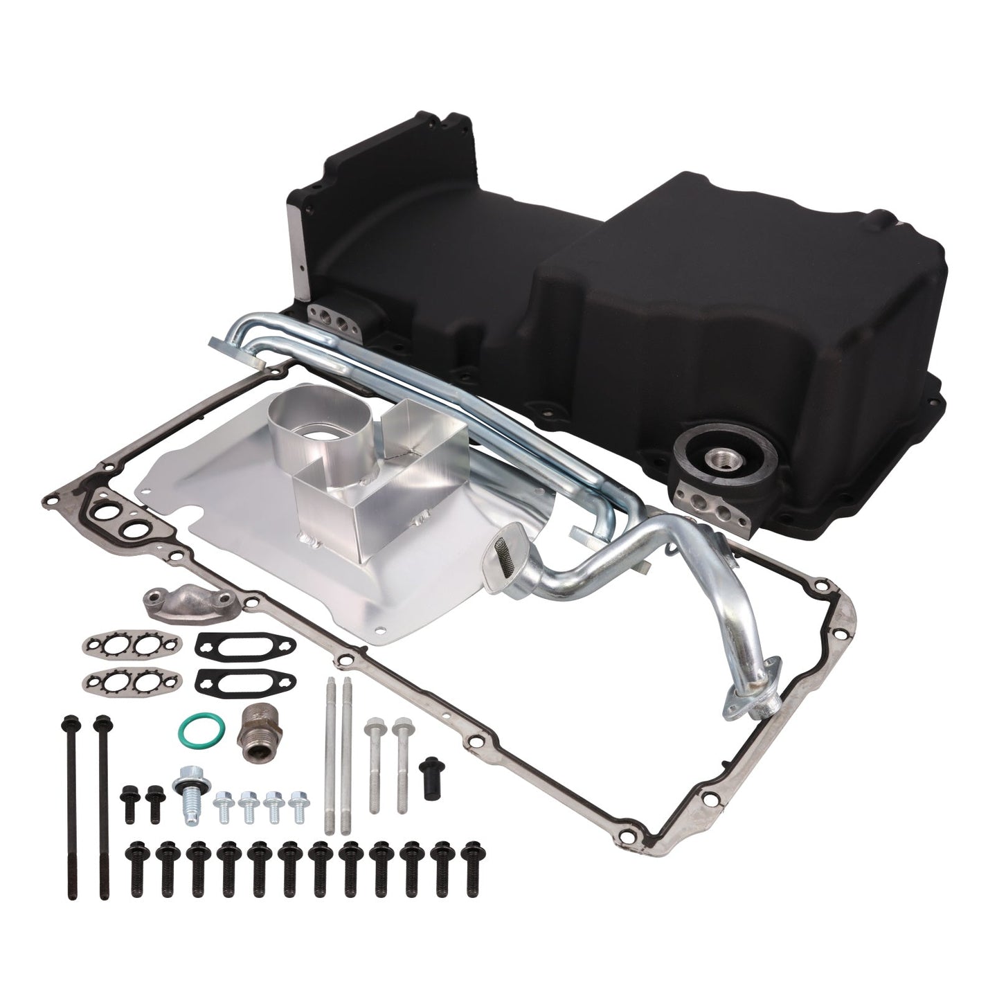Oil Pan;  Aluminum Low-profile Rear-sump 6.0-Quart; LS; Black Top Street Performance