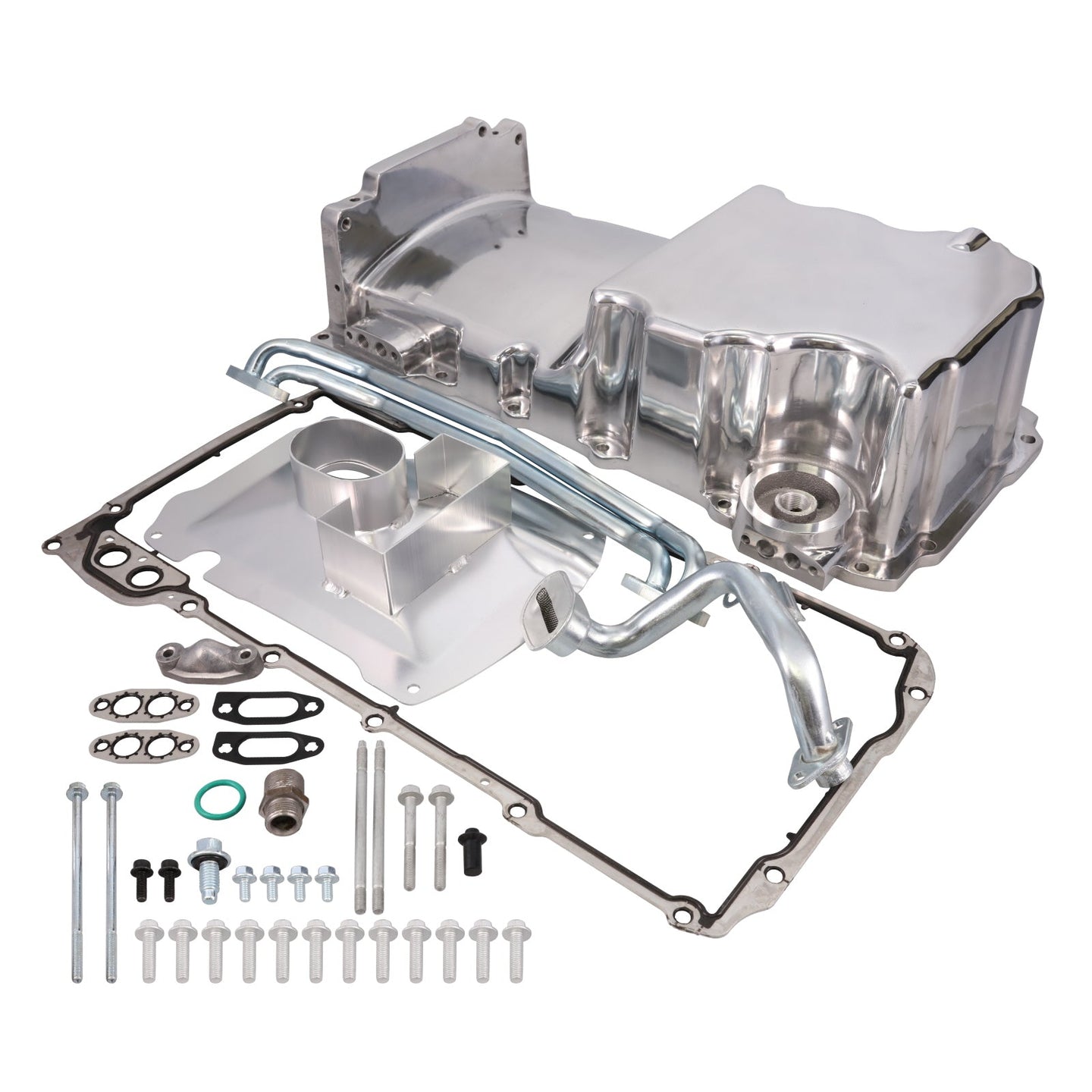 Oil Pan;  Aluminum Low-profile Rear-sump 6.0-Quart; LS; Polished Top Street Performance