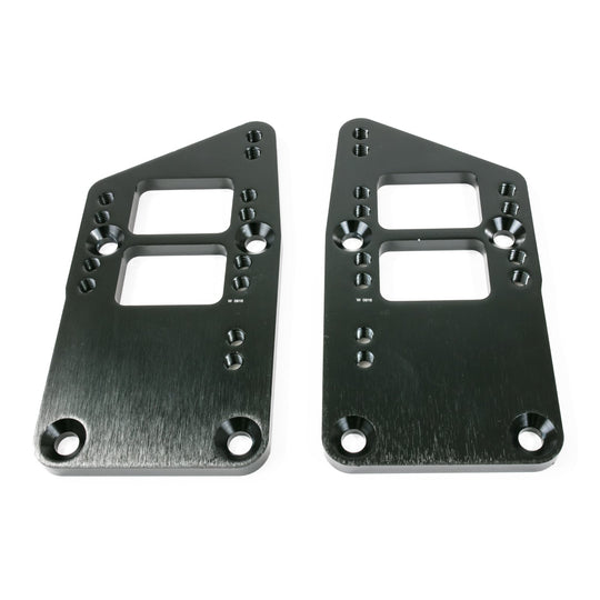 TSP Engine Mount Adapter Plate; Aluminum LS To SBC/BBC; Black Top Street Performance