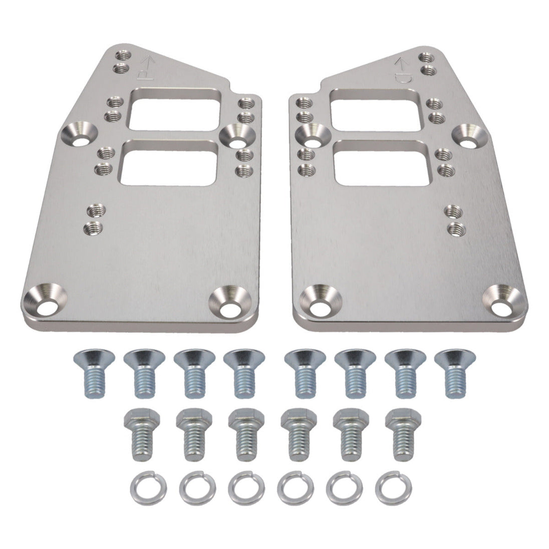Engine Mount Adapter Plate; Aluminum LT Gen V To SBC/BBC; Natural Top Street Performance