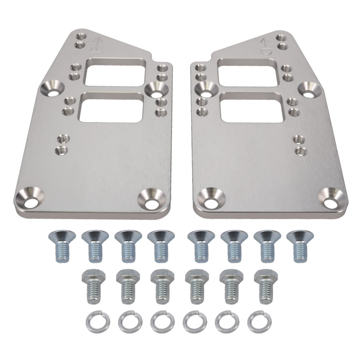 Engine Mount Adapter Plate; Aluminum LT Gen V To SBC/BBC; Natural Top Street Performance
