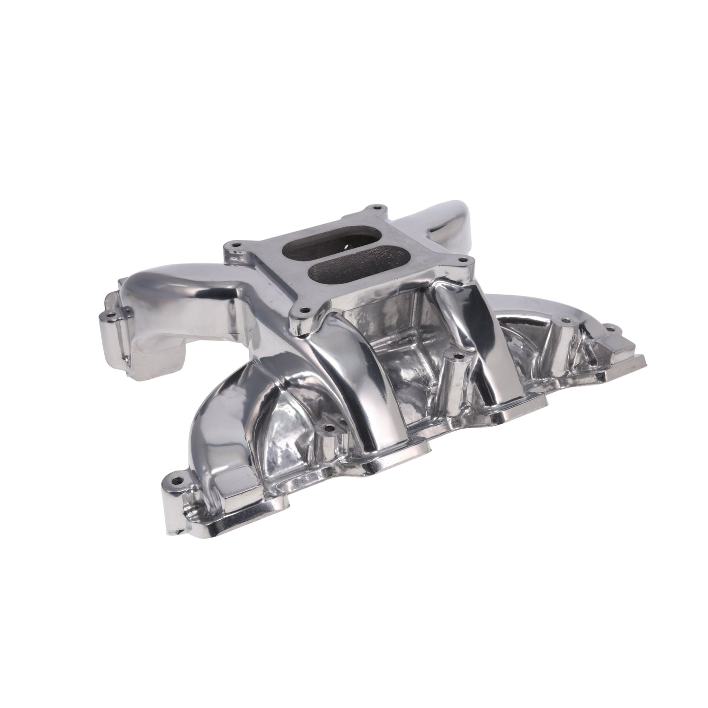 TSP GM LS Rectangle Port Carbureted Dual Plane Polished Aluminum Intake Manifold Top Street Performance
