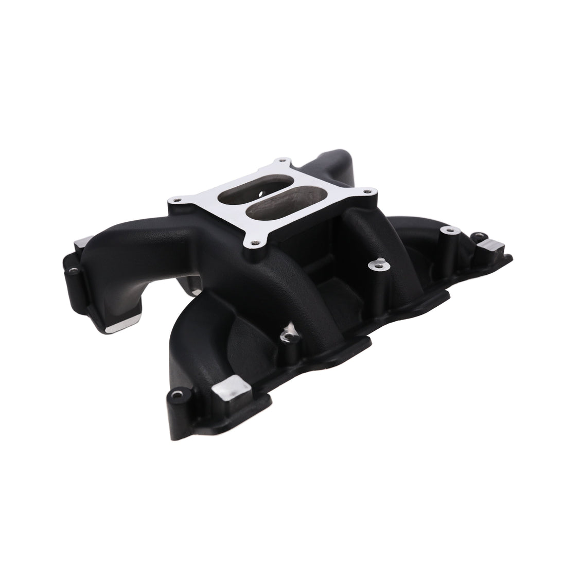 TSP GM LS Cathedral Port Carbureted Dual Plane Black Aluminum Intake Manifold Top Street Performance