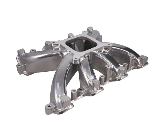 TSP GM LS Rectangle Port Carbureted Single Plane Polished Aluminum Intake Manifold Top Street Performance