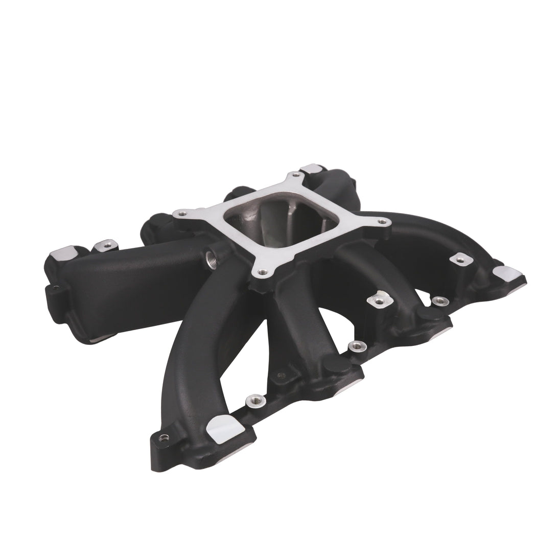 TSP GM LS Cathedral Port Carbureted Single Plane Black Aluminum Intake Manifold Top Street Performance