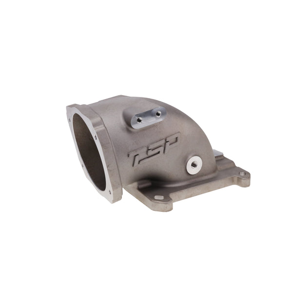 TSP GM LS 105 Mm Satin Cast Aluminum Throttle Body Elbow With 4150 Flange Top Street Performance