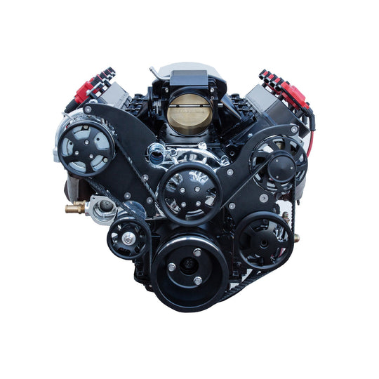 TSP Serpentine Front Drive System; LS1/LS2; All Black Top Street Performance