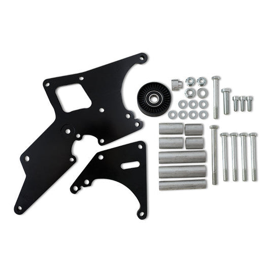 TSP Relocation Bracket; Aluminum Alt./P. S.; LS1; LS2 Car Applications; Black Top Street Performance