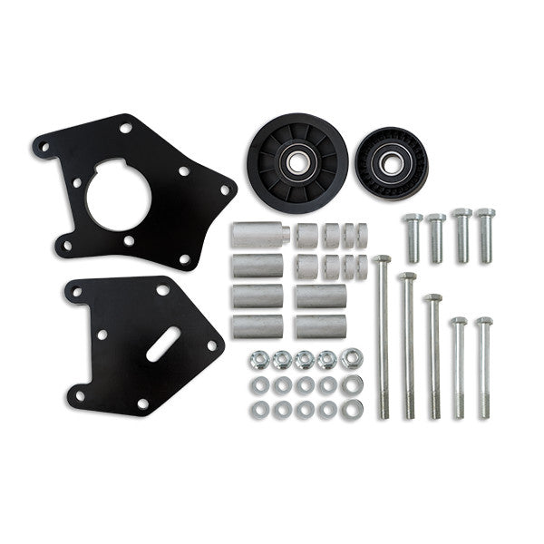 TSP Relocation Bracket; Aluminum A/C; LS1; LS2 Car Applications; Black Top Street Performance