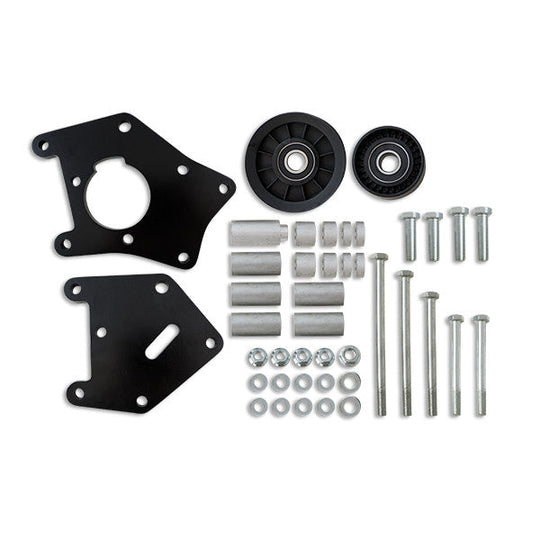 TSP Relocation Bracket; Aluminum A/C; LS1; LS2 Car Applications; Black Top Street Performance