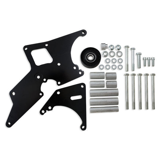 TSP Relocation Bracket; Aluminum Alt./P. S.; LS1; LS2 Truck Applications; Black Top Street Performance