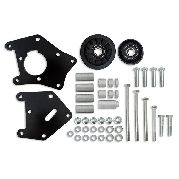 TSP Relocation Bracket; Aluminum A/C; LS1; LS2 Truck Applications; Black Top Street Performance