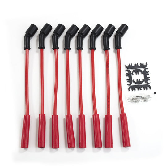 TSP GM LS Truck Ignition Wires; 8.5mm Red; Straight Plug Boots Top Street Performance