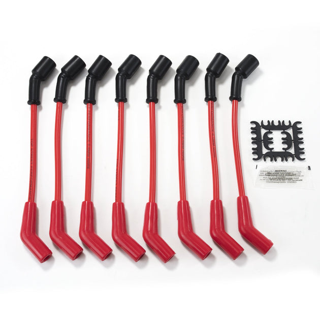 TSP GM LS Ignition Wires; 8.5mm Red; 135 Deg. Plug Boots Top Street Performance