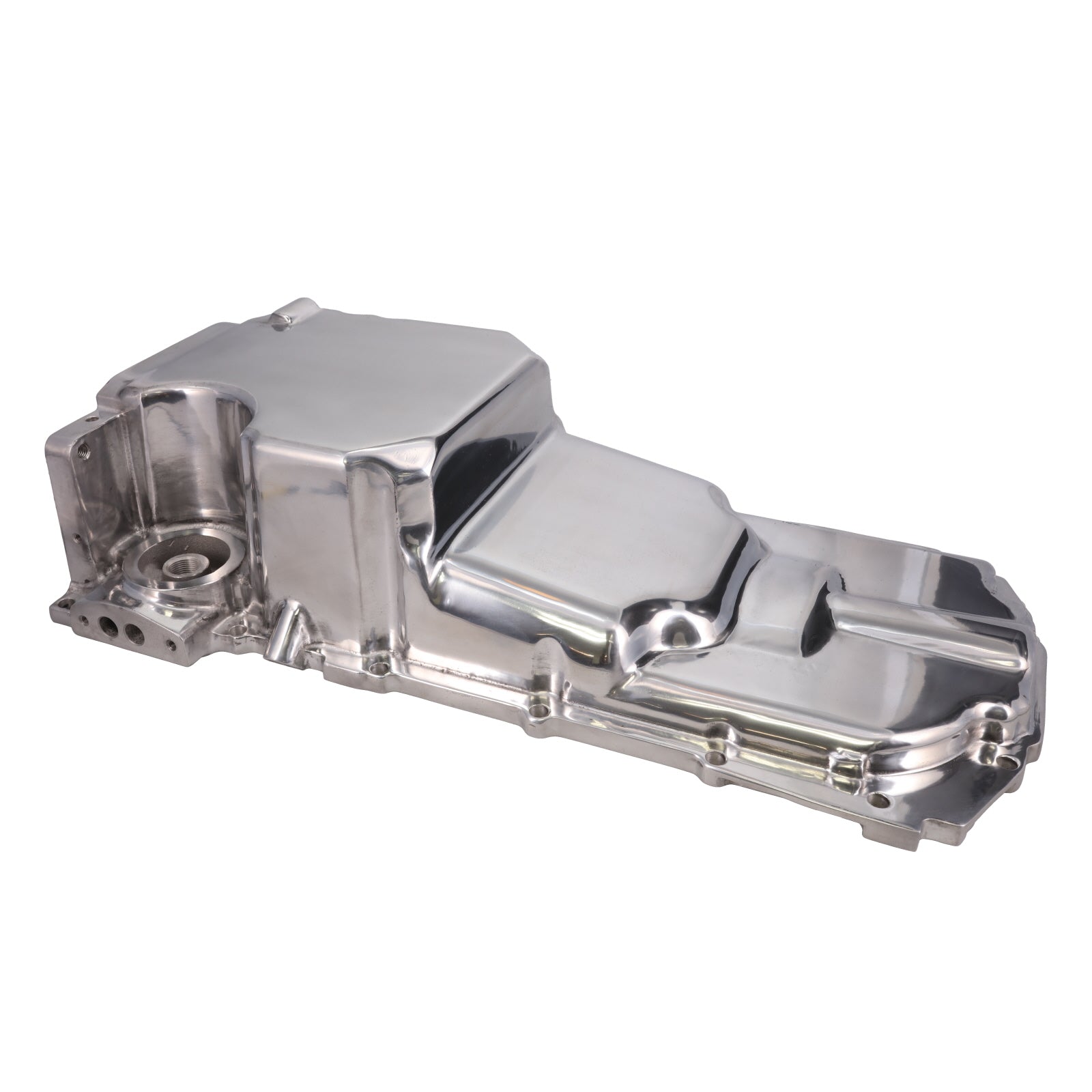 Oil Pan; Cast Aluminum Low-profile Retro-fit 5.6-Quart; LT; Polished Top Street Performance
