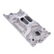 Intake Manifold; Chevy Small Block Carb. Aluminum Dual Plane; Polished Top Street Performance