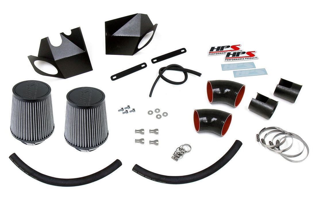 HPS Shortram Air Intake Kit 2014-2019 Infiniti Q70 5.6L V8, Includes Heat Shield, 827-688 FR SPORT