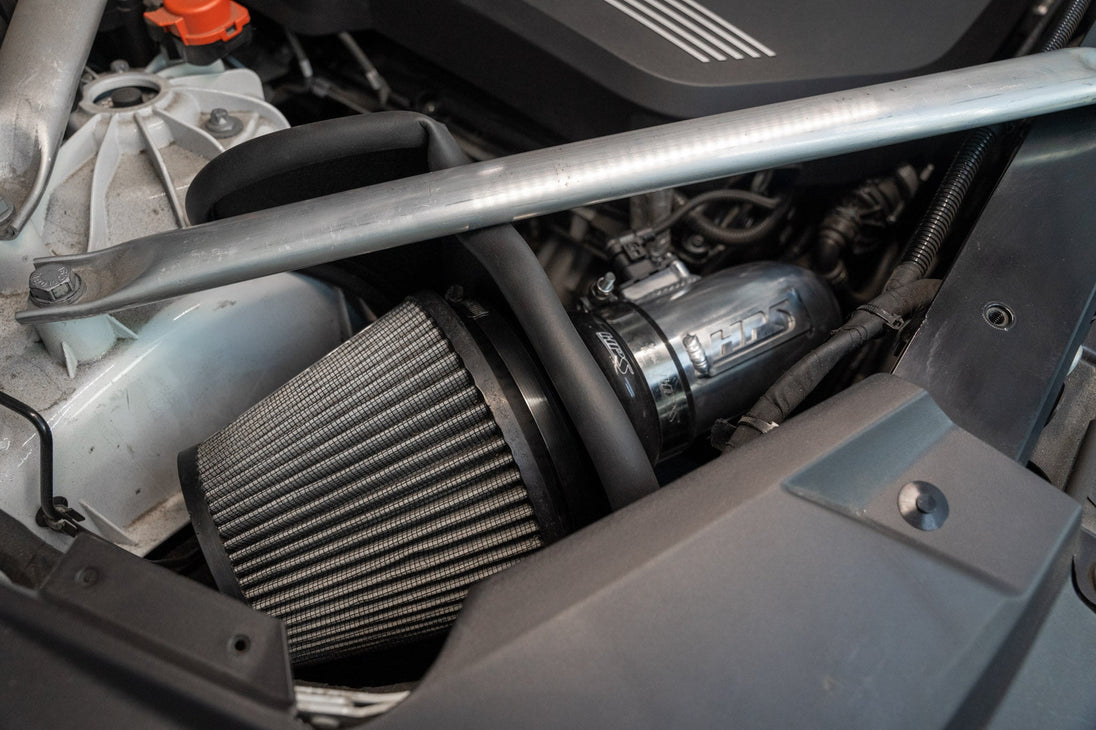 HPS Air Intake Kit 2020-2022 BMW X6 3.0L Turbo B58 G06, Includes Heat Shield, 827-702 FR SPORT