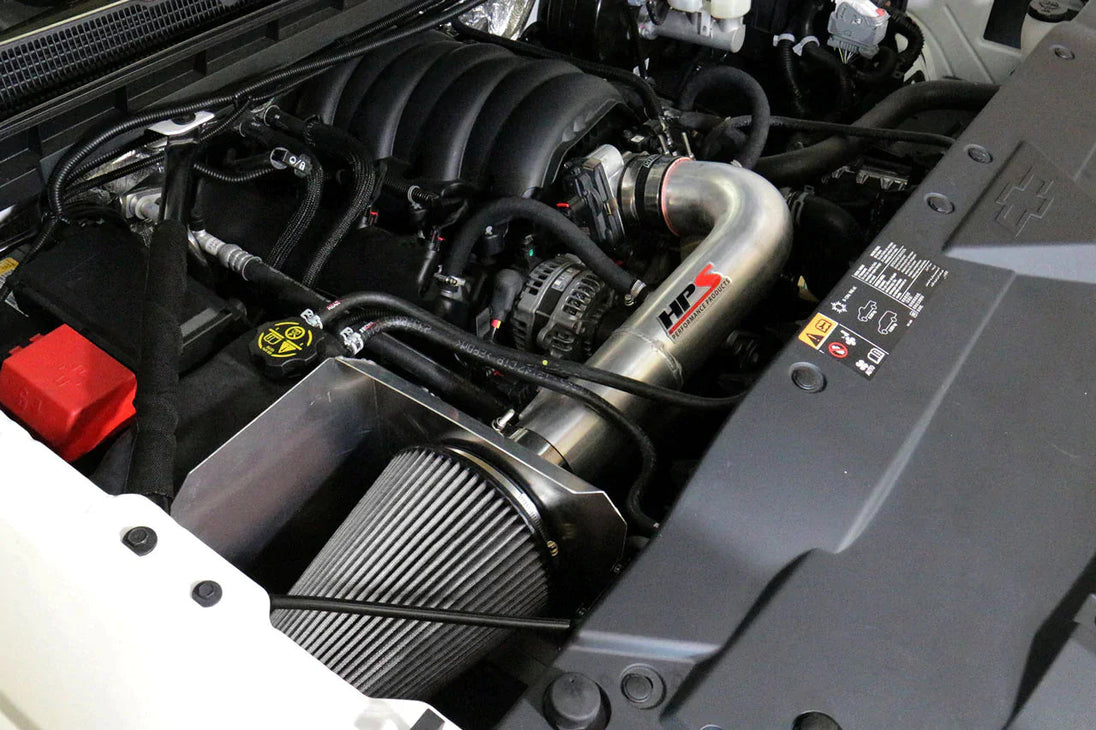 HPS Air Intake Kit 2014-2018 GMC Sierra 1500 6.2L V8, Includes Heat Shield, 827-707 FR SPORT