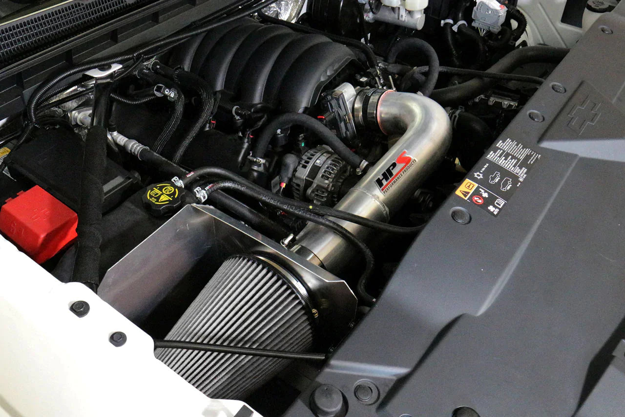 HPS Air Intake Kit 2014-2018 GMC Sierra 1500 6.2L V8, Includes Heat Shield, 827-707 FR SPORT
