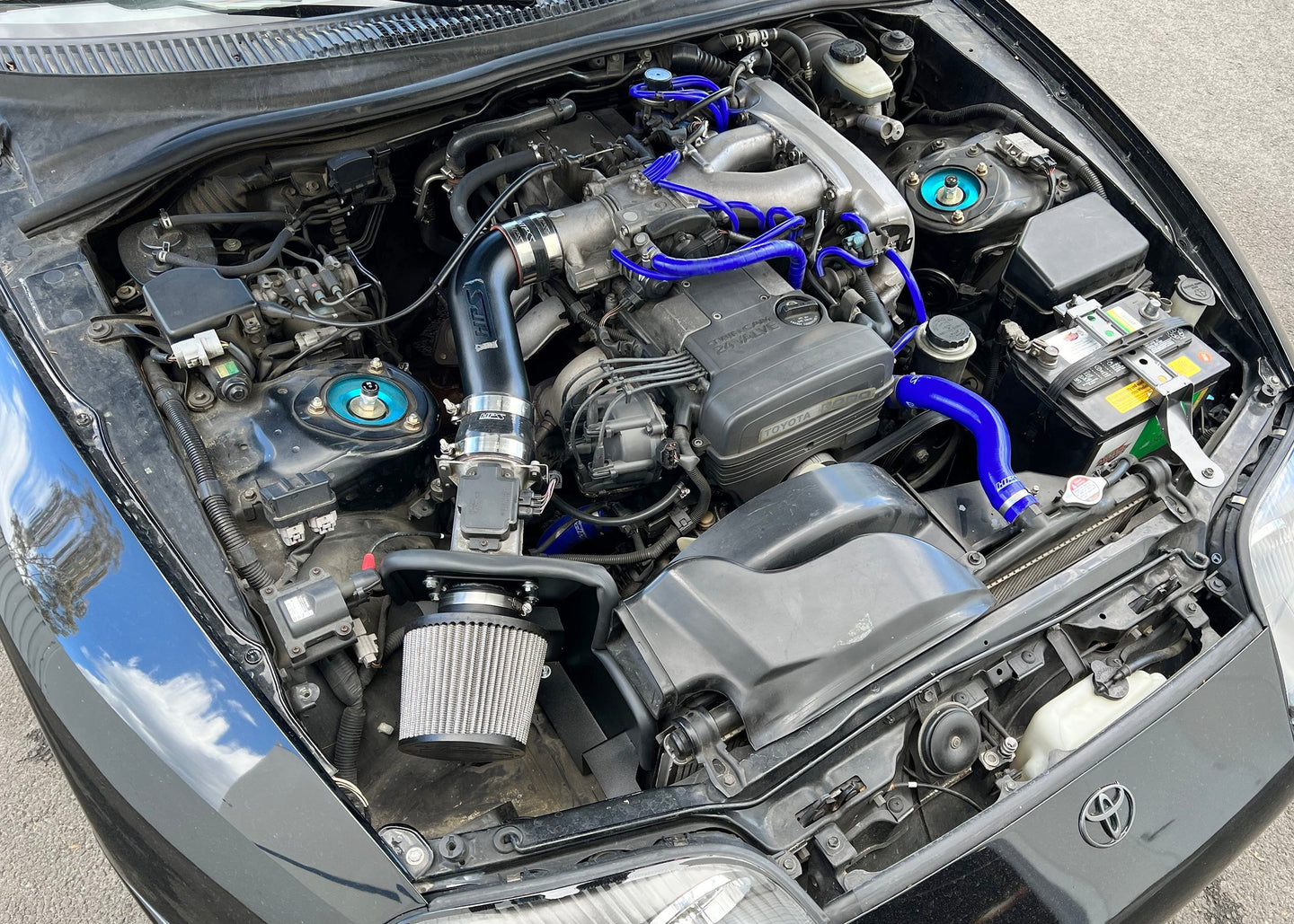 HPS Shortram Air Intake Kit Toyota 1993-1996 Supra 3.0L NA JZA80 2JZ-GE, 827-715 FR SPORT