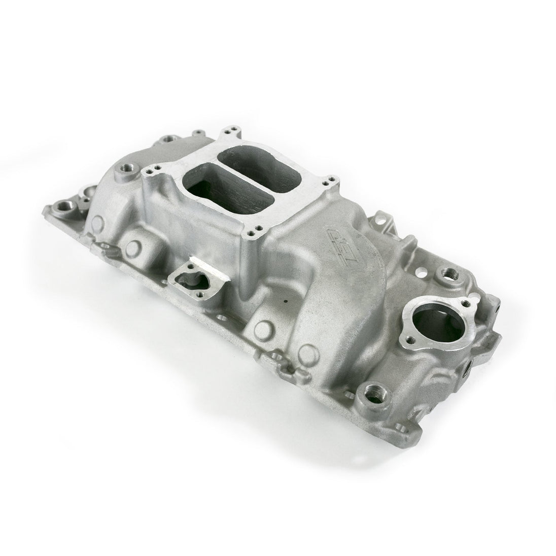 TSP Intake Manifold; Chevy Big Block Carb. Aluminum Dual Plane; Satin Top Street Performance