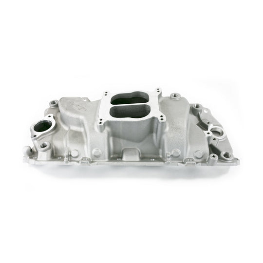 TSP Intake Manifold; Chevy Big Block Carb. Aluminum Dual Plane; Satin Top Street Performance