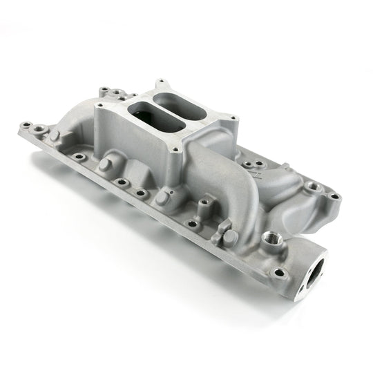 TSP Intake Manifold; Ford Small Block Carb. Aluminum Dual Plane; Black Top Street Performance