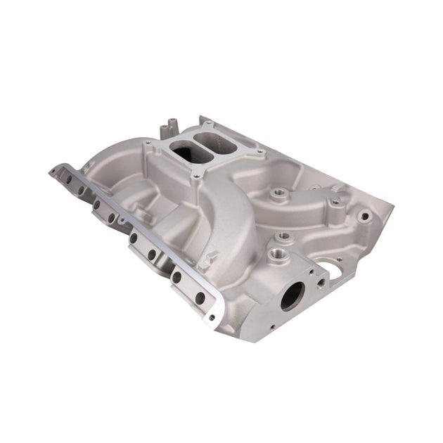 Intake Manifold; Ford Big Block FE Carb. Aluminum Dual Plane; Satin Top Street Performance